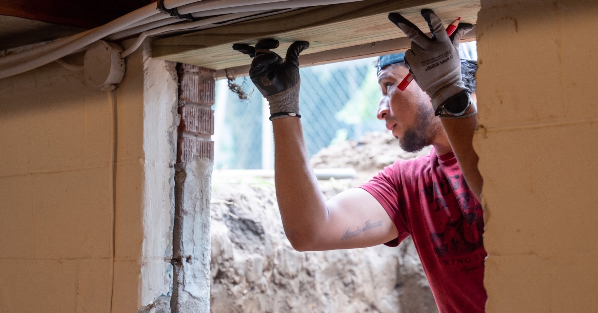basement egress window installation in central indiana